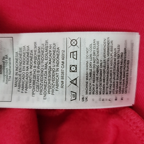 Adidas 3-Stripes Crew Sweatshirt Power Pink Large - Picture 9 of 12